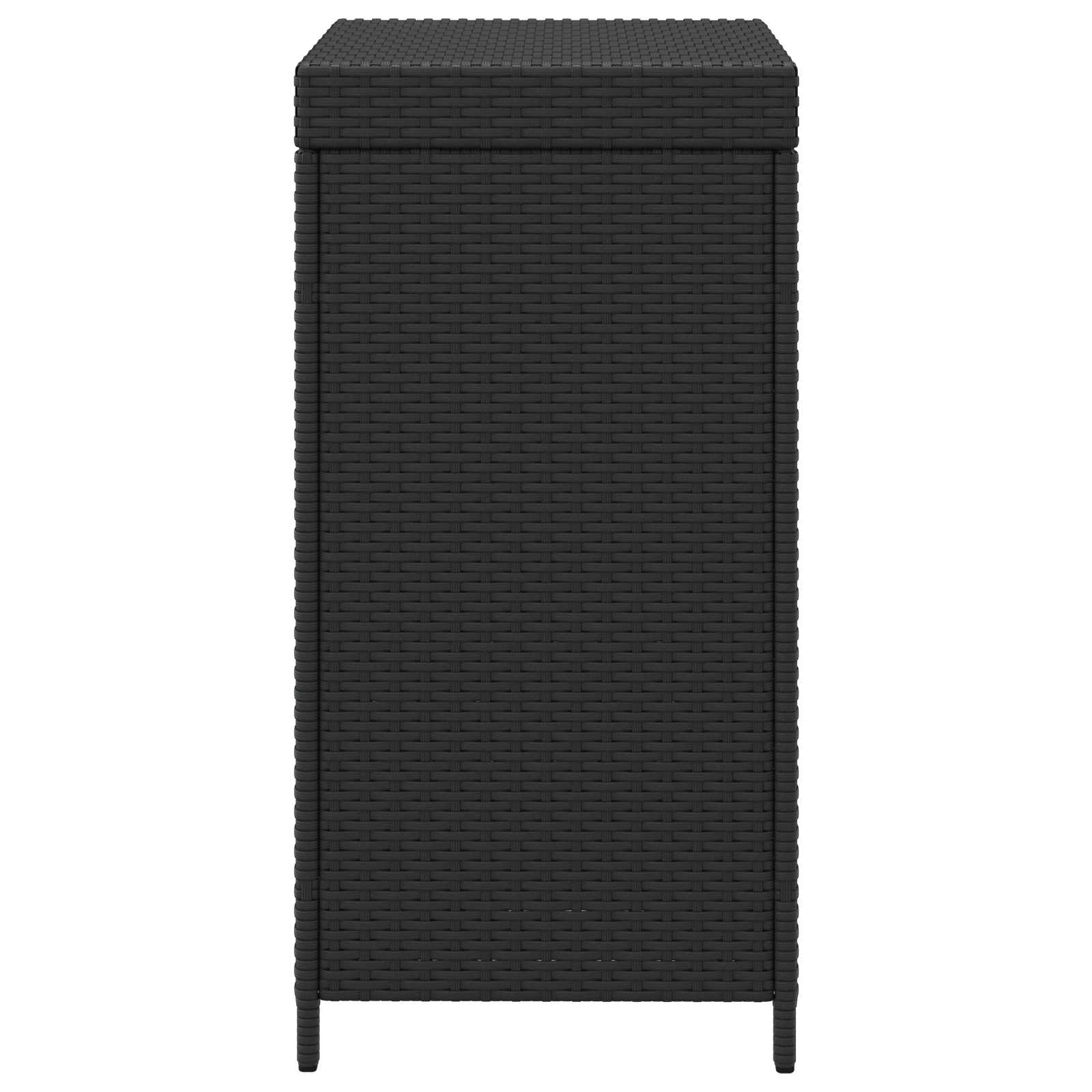 vidaXL Außen-Mülltonne Schwarz 40 x 40 x 80 cm Poly-Rattan