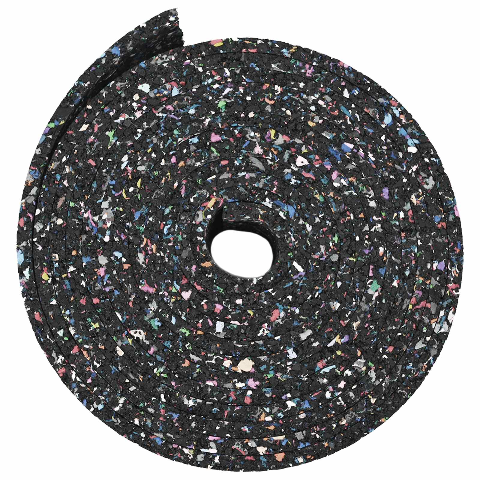 vidaXL Gummi-Granulat-Rolle Schwarz 200 x 5 x 0,3 cm Gummi