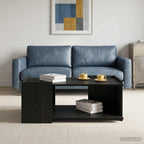 vidaXL Couchtisch Schwarze Eiche 90 x 50 x 33 cm Holzwerkstoff
