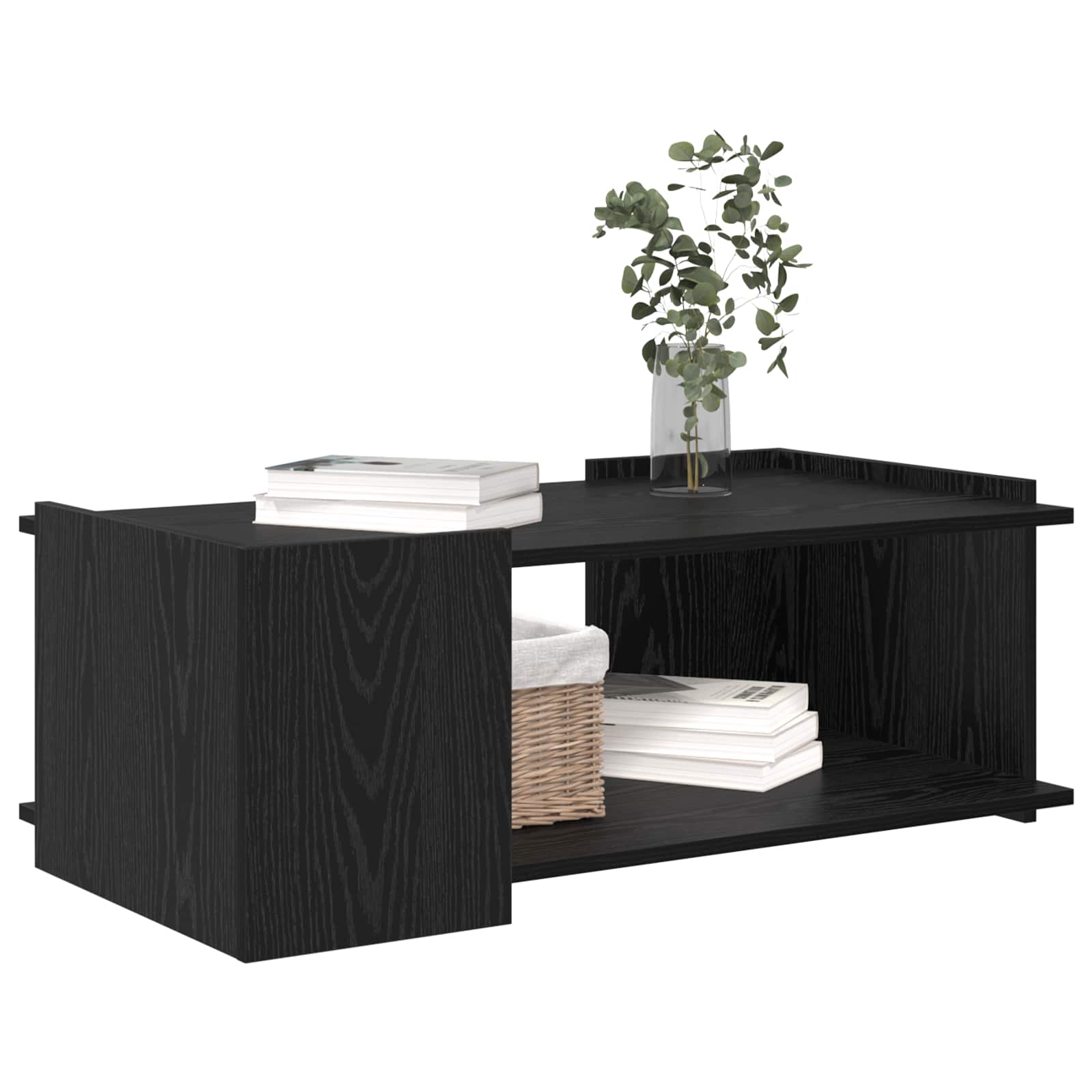 vidaXL Couchtisch Schwarze Eiche 90 x 50 x 33 cm Holzwerkstoff