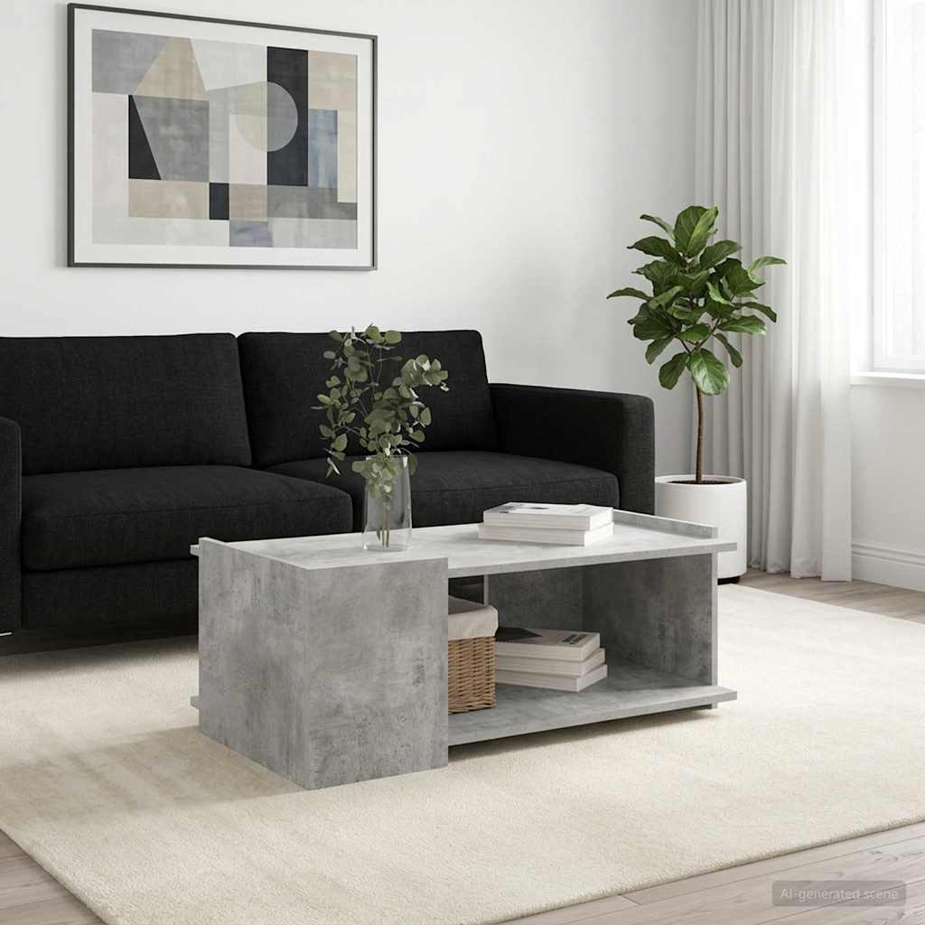 vidaXL Couchtisch Betongrau 90 x 50 x 33 cm Holzwerkstoff