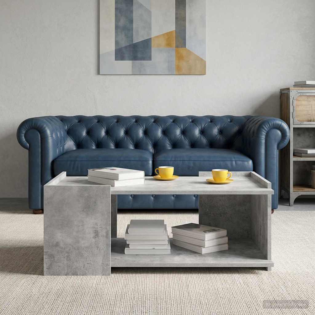 vidaXL Couchtisch Betongrau 90 x 50 x 33 cm Holzwerkstoff