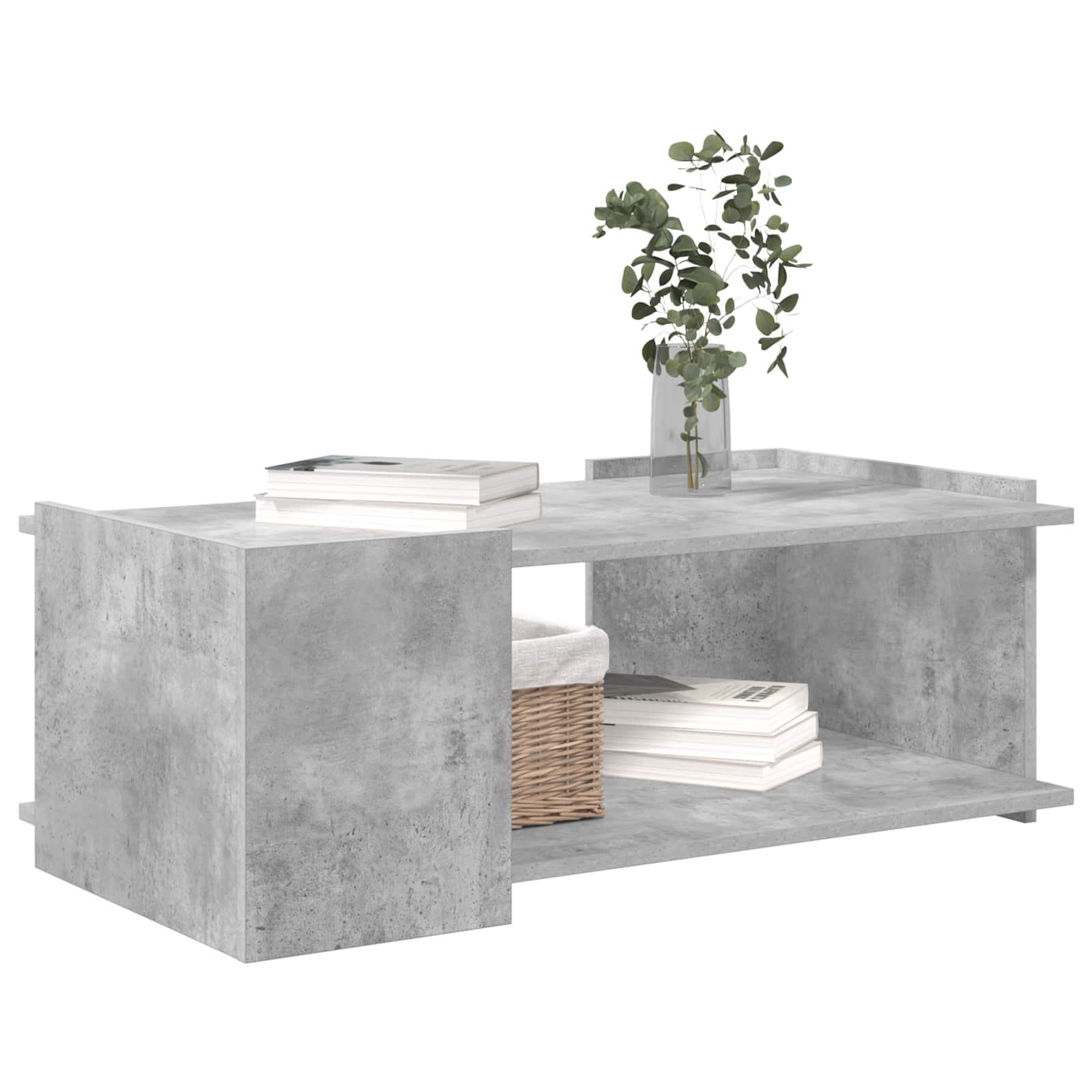 vidaXL Couchtisch Betongrau 90 x 50 x 33 cm Holzwerkstoff
