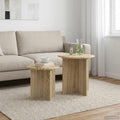 vidaXL Beistelltisch-Set mit Speicher 2 pcs Sonoma-Eiche Holzwerkstoff