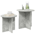 vidaXL Beistelltisch-Set mit Speicher 2 pcs Betongrau Holzwerkstoff