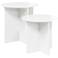 vidaXL Beistelltisch-Set 2 pcs Hochglanz Weiß Holzwerkstoff