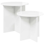 vidaXL Beistelltisch-Set 2 pcs Hochglanz Weiß Holzwerkstoff