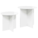 vidaXL Beistelltisch-Set 2 pcs Hochglanz Weiß Holzwerkstoff