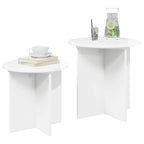 vidaXL Beistelltisch-Set 2 pcs Hochglanz Weiß Holzwerkstoff