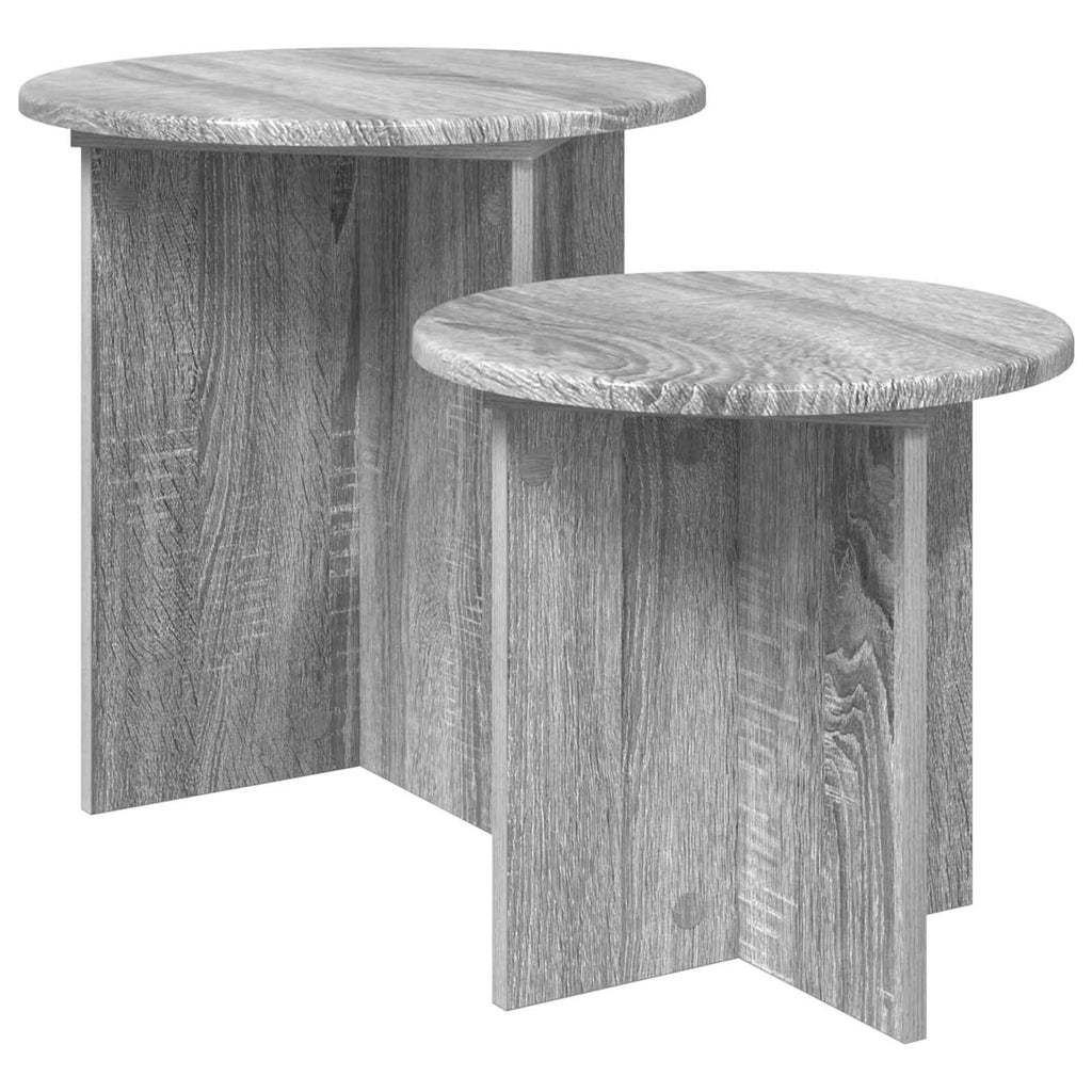 vidaXL Beistelltisch-Set 2 pcs Graues Sonoma Holzwerkstoff