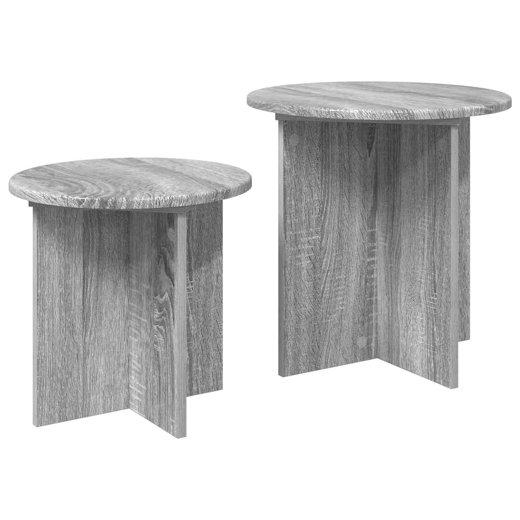 vidaXL Beistelltisch-Set 2 pcs Graues Sonoma Holzwerkstoff