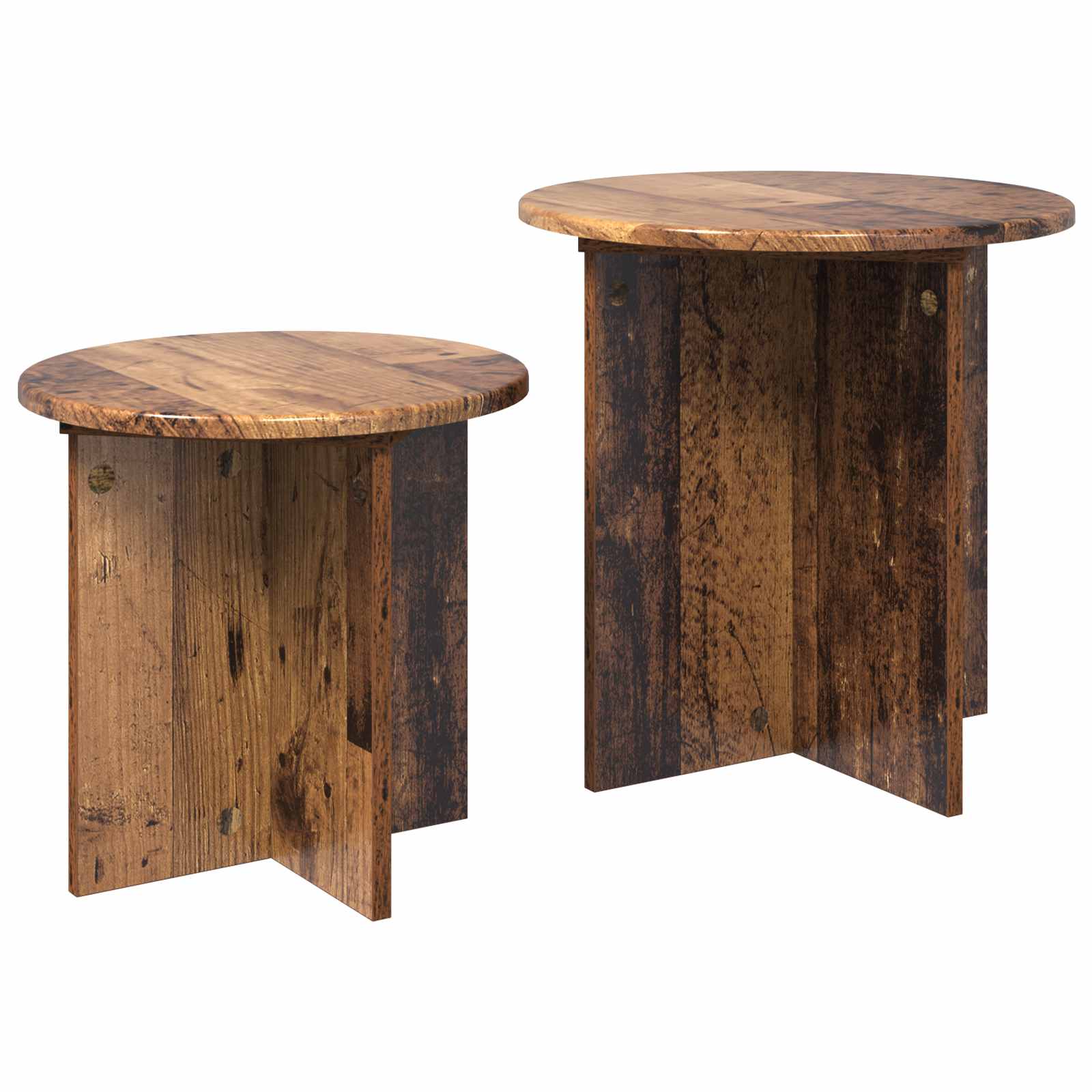 vidaXL Beistelltisch-Set 2 pcs Altholz Holzwerkstoff