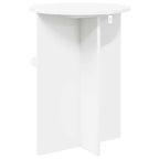vidaXL Beistelltisch mit Speicher Weiß Ø 39,5 x 55 cm Holzwerkstoff
