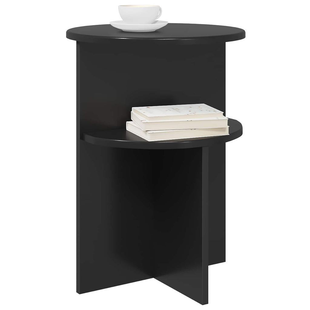 vidaXL Beistelltisch Schwarze Eiche Ø 39,5 x 55 cm Holzwerkstoff