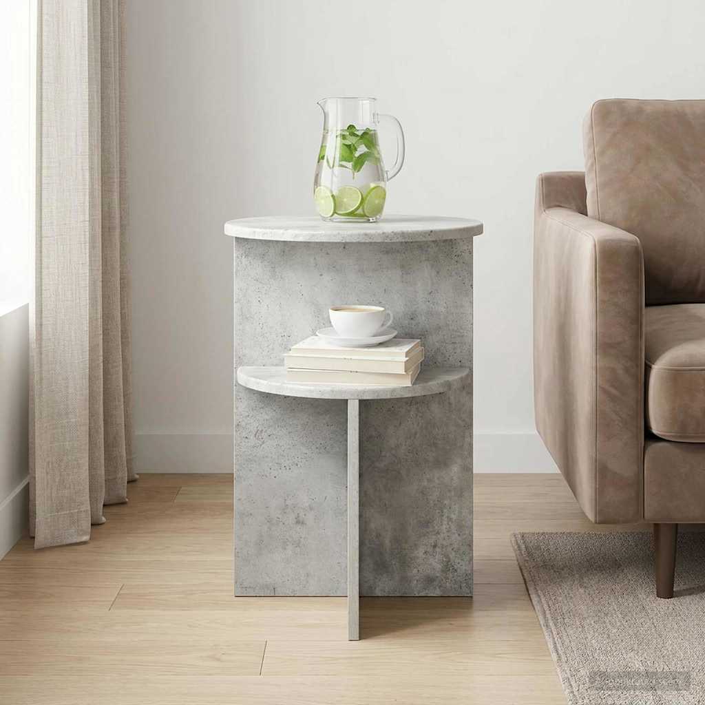 vidaXL Beistelltisch Betongrau Ø 39,5 x 55 cm Holzwerkstoff