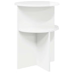 vidaXL Beistelltisch Hochglanz Weiß Ø 39,5 x 55 cm Holzwerkstoff