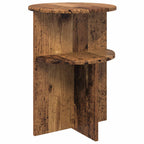 vidaXL Beistelltisch mit Speicher Altholz Ø 39,5 x 55 cm Holzwerkstoff