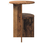 vidaXL Beistelltisch mit Speicher Altholz Ø 39,5 x 55 cm Holzwerkstoff