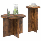 vidaXL Beistelltisch-Set 2 pcs Geräucherte Eiche Holzwerkstoff