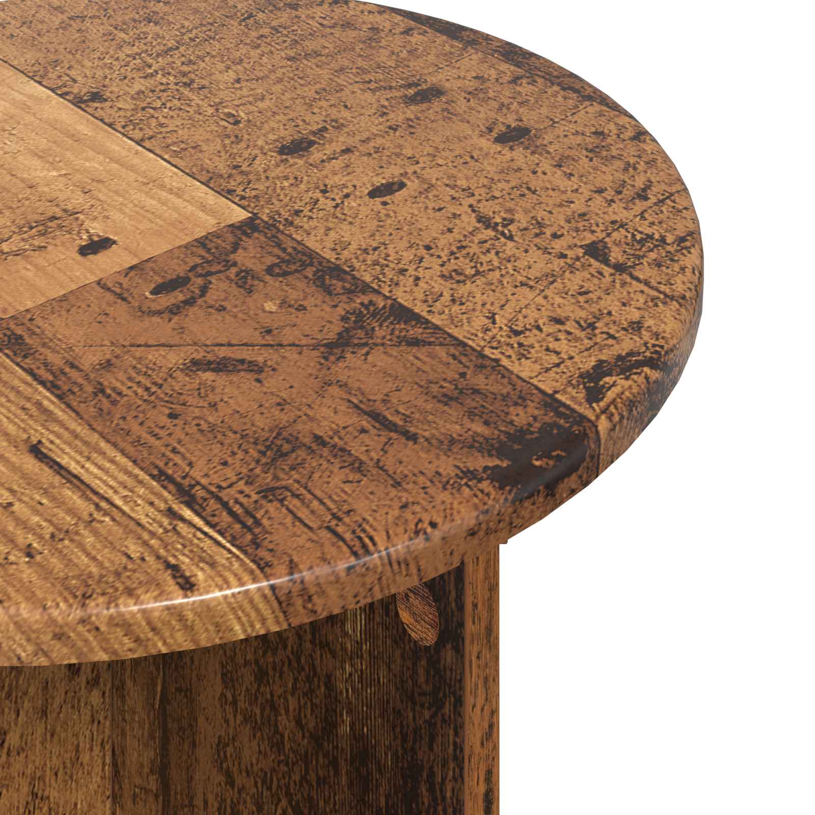 vidaXL Beistelltisch-Set mit Speicher 2 pcs Altholz Holzwerkstoff