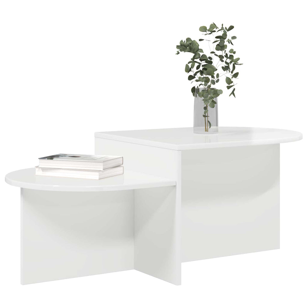 vidaXL Couchtisch Hochglanz Weiß 100 x 50 x 40 cm Holzwerkstoff