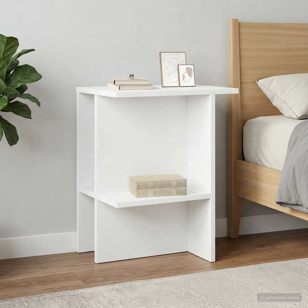 vidaXL Couchtisch 2 pcs Weiß 40 x 30 x 49 cm Holzwerkstoff
