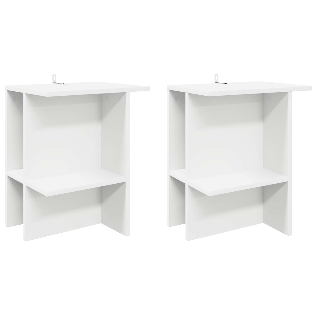 vidaXL Couchtisch 2 pcs Weiß 40 x 30 x 49 cm Holzwerkstoff