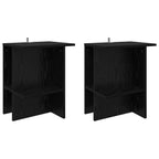 vidaXL Couchtisch 2 pcs Schwarze Eiche 40 x 30 x 49 cm Holzwerkstoff