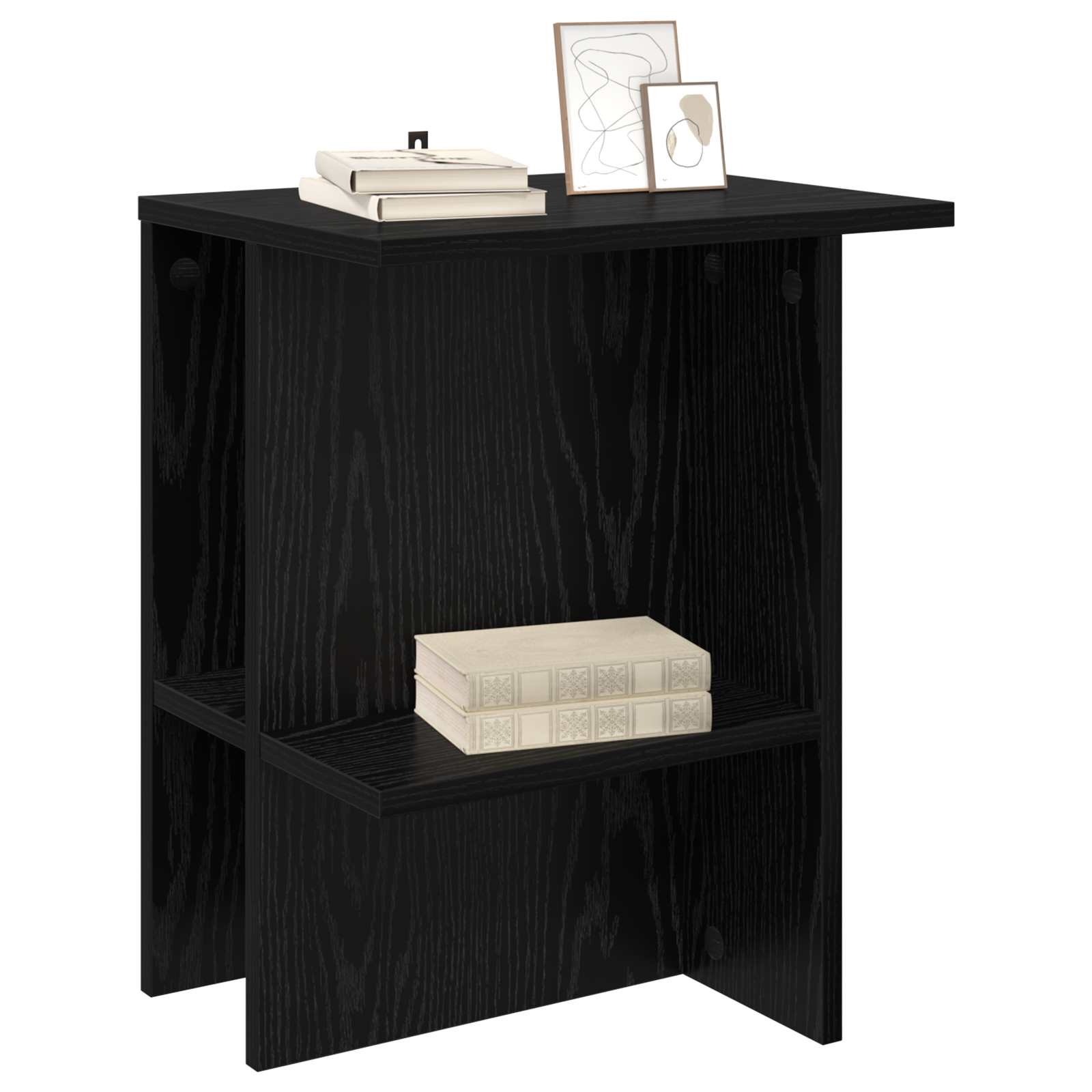vidaXL Couchtisch 2 pcs Schwarze Eiche 40 x 30 x 49 cm Holzwerkstoff