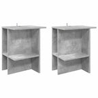 vidaXL Couchtisch 2 pcs Betongrau 40 x 30 x 49 cm Holzwerkstoff