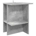 vidaXL Couchtisch 2 pcs Betongrau 40 x 30 x 49 cm Holzwerkstoff