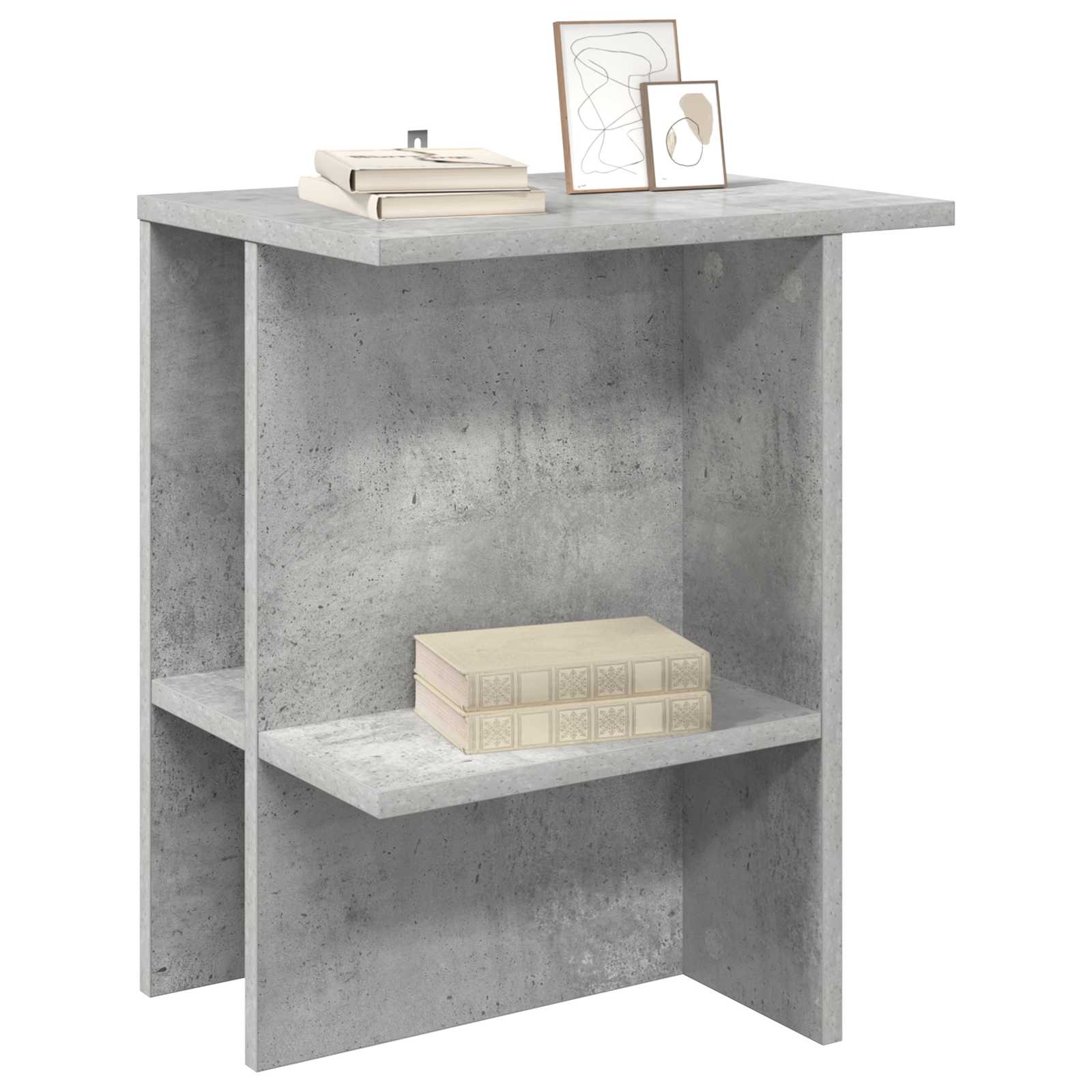 vidaXL Couchtisch 2 pcs Betongrau 40 x 30 x 49 cm Holzwerkstoff