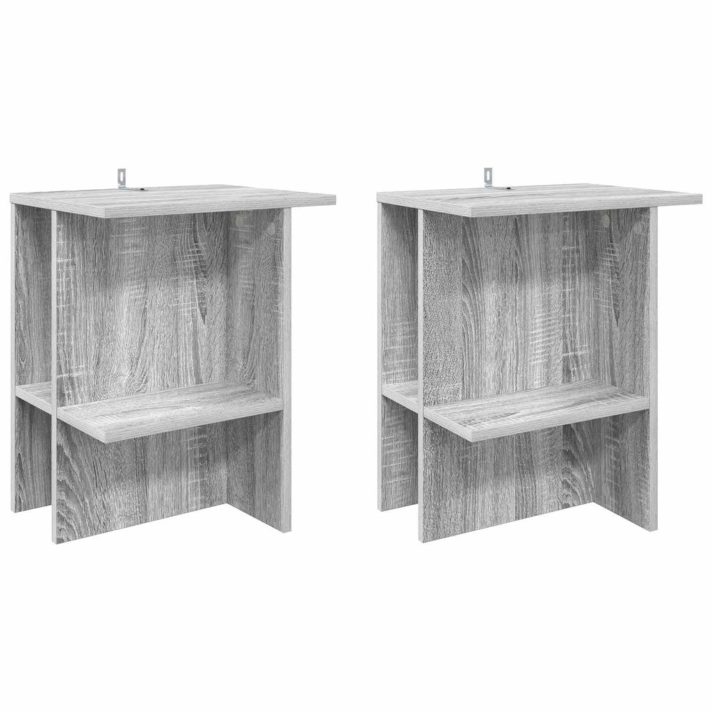 vidaXL Couchtisch 2 pcs Graues Sonoma 40 x 30 x 49 cm Holzwerkstoff