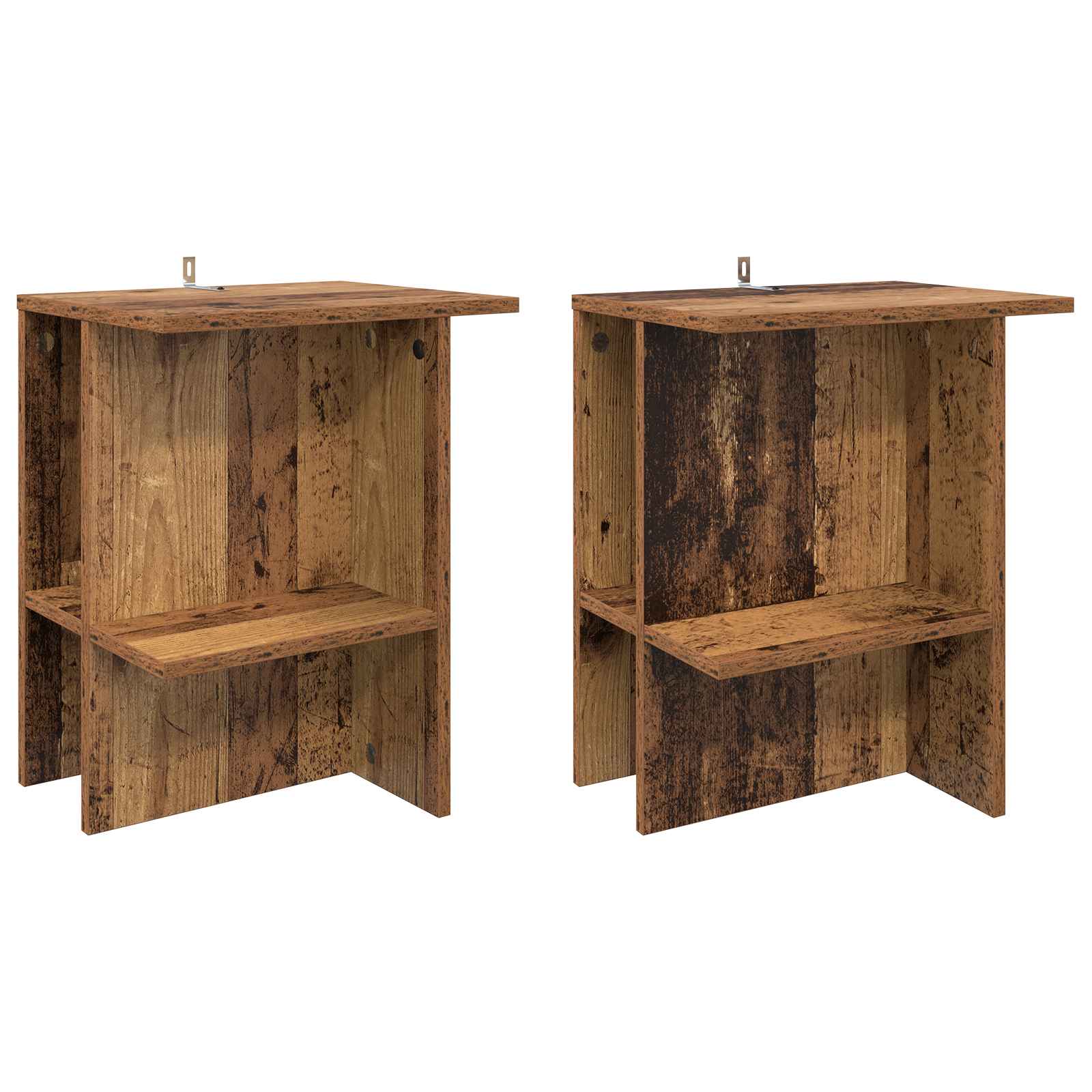vidaXL Couchtisch 2 pcs Altholz 40 x 30 x 49 cm Holzwerkstoff