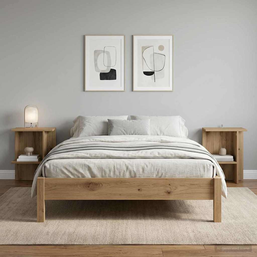 vidaXL Couchtisch 2 pcs Artisan-Eiche 40 x 30 x 49 cm Holzwerkstoff