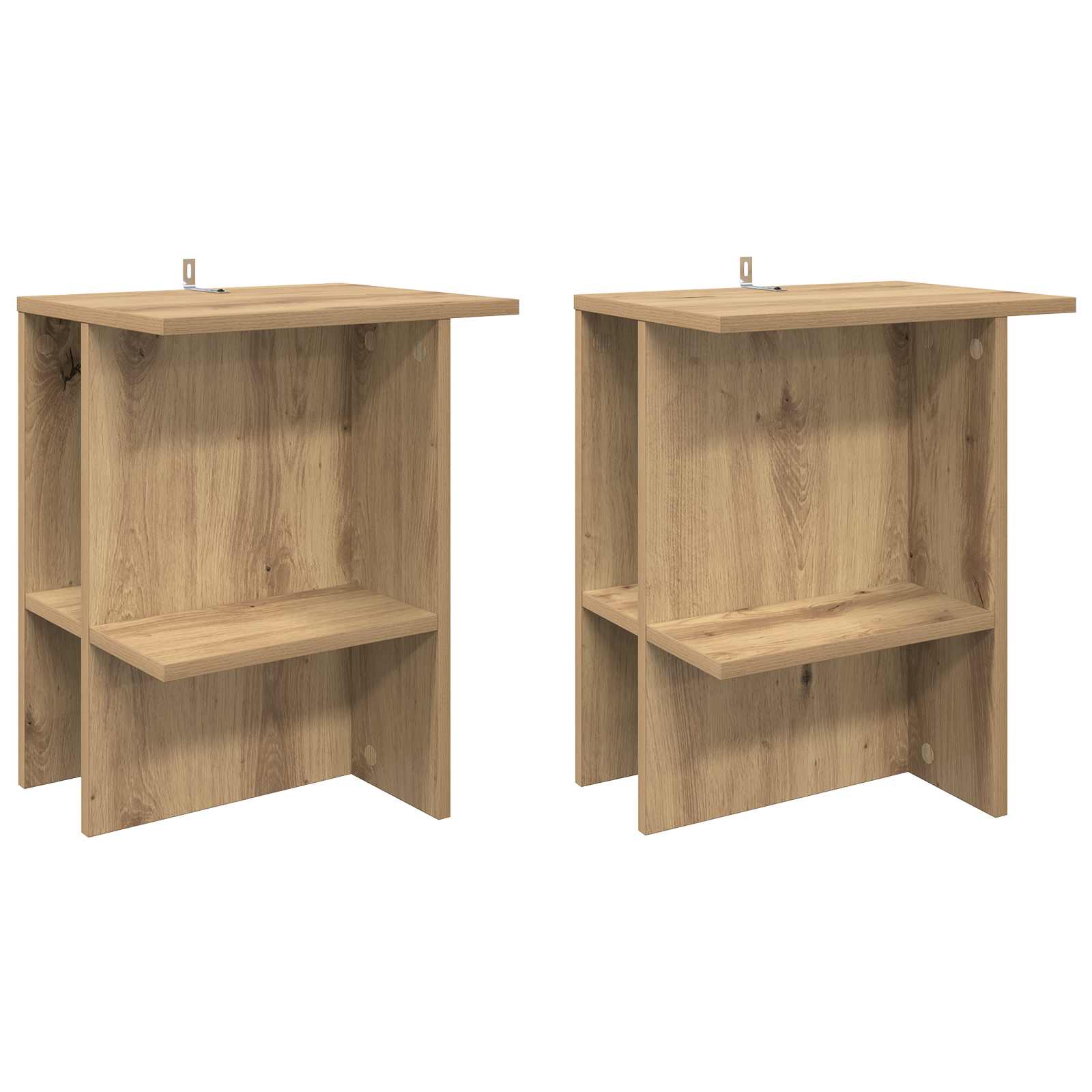 vidaXL Couchtisch 2 pcs Artisan-Eiche 40 x 30 x 49 cm Holzwerkstoff