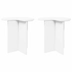 vidaXL Beistelltisch 2 pcs Weiß Ø 39 x 38 cm Holzwerkstoff