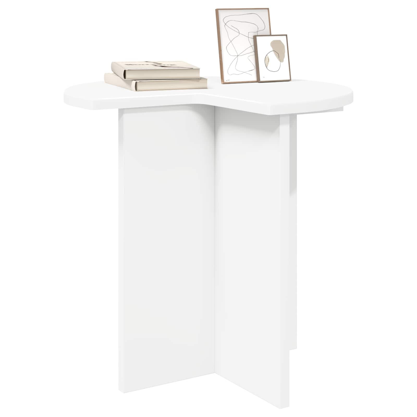 vidaXL Beistelltisch 2 pcs Weiß Ø 39 x 38 cm Holzwerkstoff