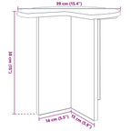 vidaXL Beistelltisch 2 pcs Betongrau Ø 39 x 38 cm Holzwerkstoff