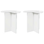 vidaXL Beistelltisch 2 pcs Hochglanz Weiß Ø 39 x 38 cm Holzwerkstoff
