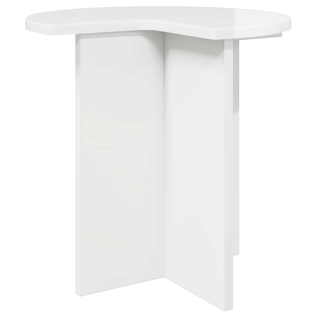 vidaXL Beistelltisch 2 pcs Hochglanz Weiß Ø 39 x 38 cm Holzwerkstoff