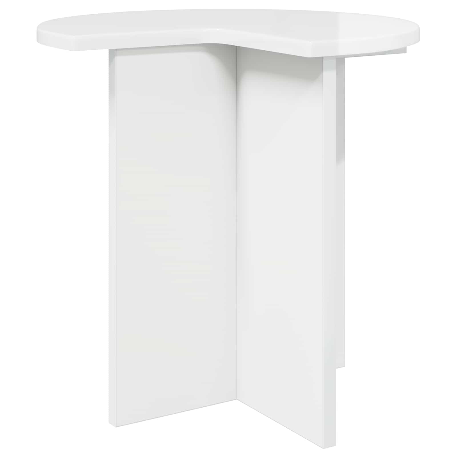 vidaXL Beistelltisch 2 pcs Hochglanz Weiß Ø 39 x 38 cm Holzwerkstoff