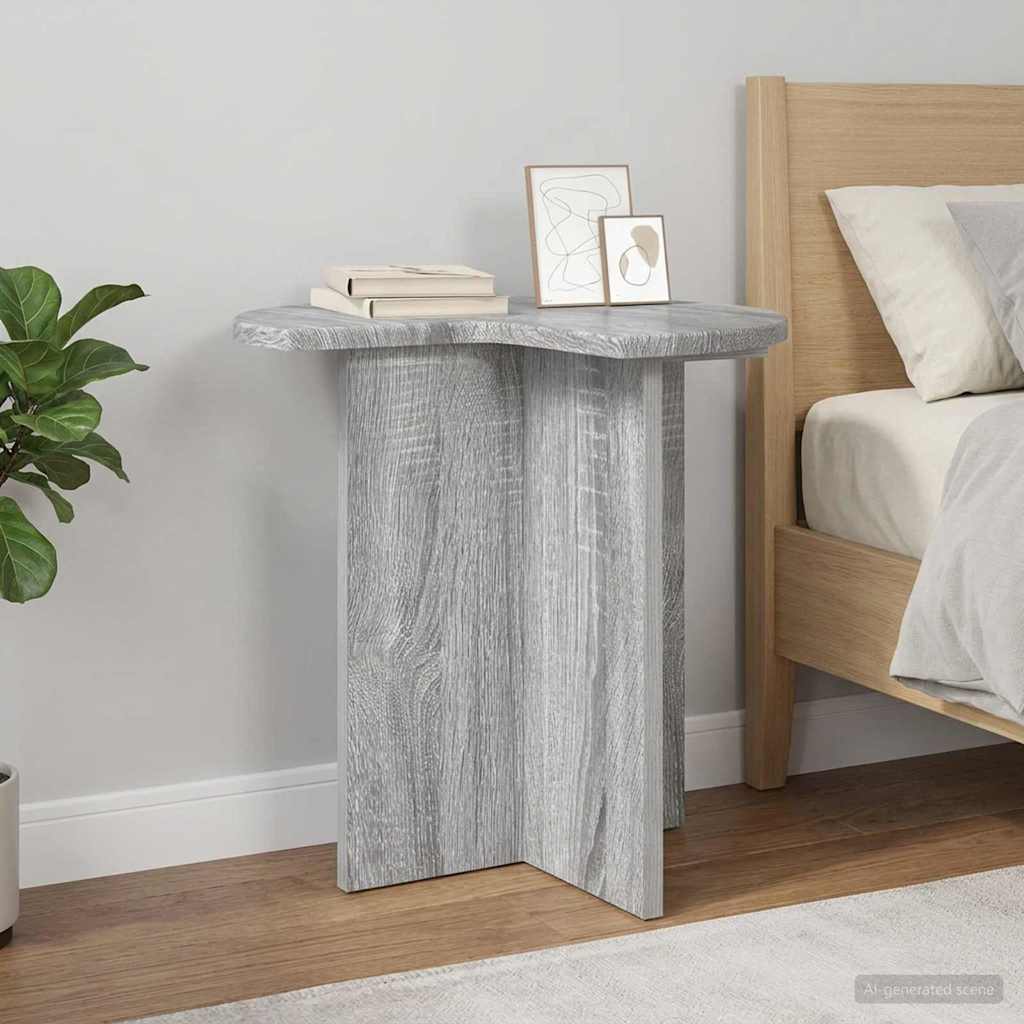vidaXL Beistelltisch 2 pcs Graues Sonoma Ø 39 x 38 cm Holzwerkstoff