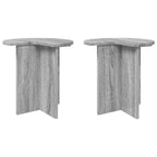 vidaXL Beistelltisch 2 pcs Graues Sonoma Ø 39 x 38 cm Holzwerkstoff