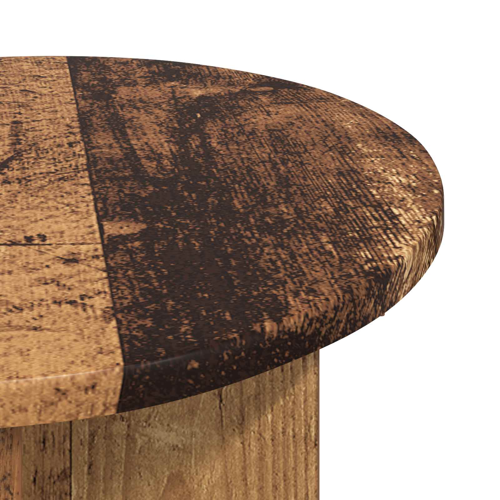 vidaXL Beistelltisch 2 pcs Altholz Ø 39 x 38 cm Holzwerkstoff