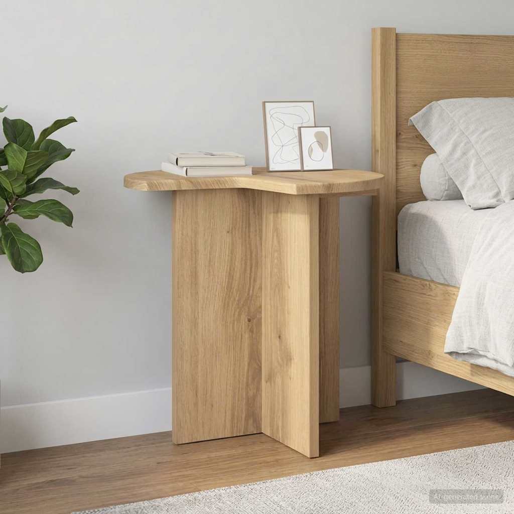 vidaXL Beistelltisch 2 pcs Artisan-Eiche Ø 39 x 38 cm Holzwerkstoff