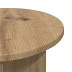 vidaXL Beistelltisch 2 pcs Artisan-Eiche Ø 39 x 38 cm Holzwerkstoff