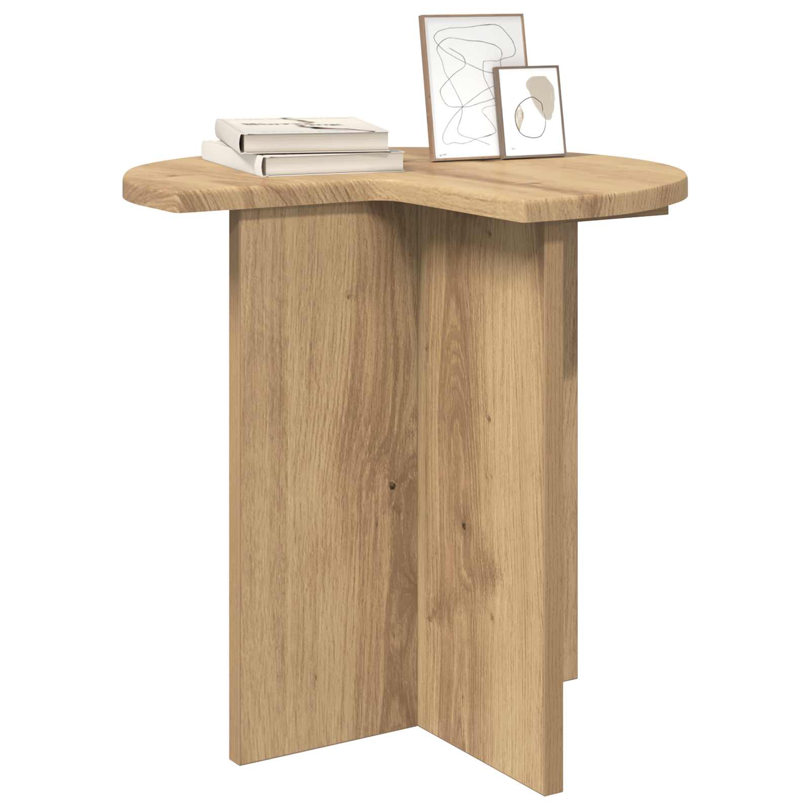 vidaXL Beistelltisch 2 pcs Artisan-Eiche Ø 39 x 38 cm Holzwerkstoff