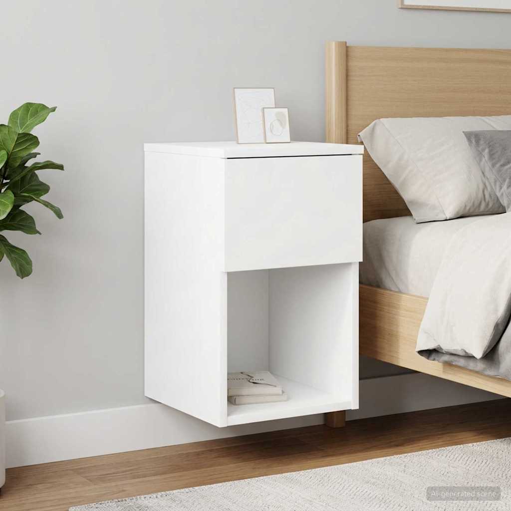 vidaXL Bettschrank 2 pcs Weiß 29 x 31,5 x 49 cm Holzwerkstoff