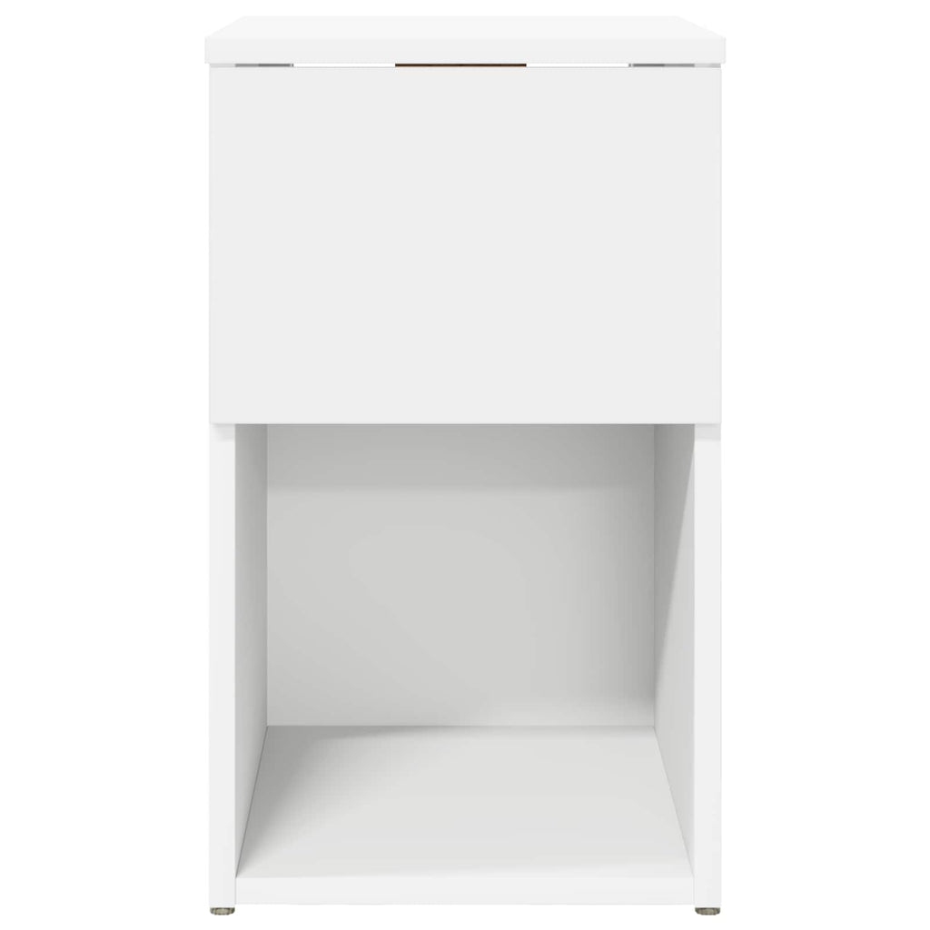vidaXL Bettschrank Weiß 29 x 31,5 x 49 cm Holzwerkstoff
